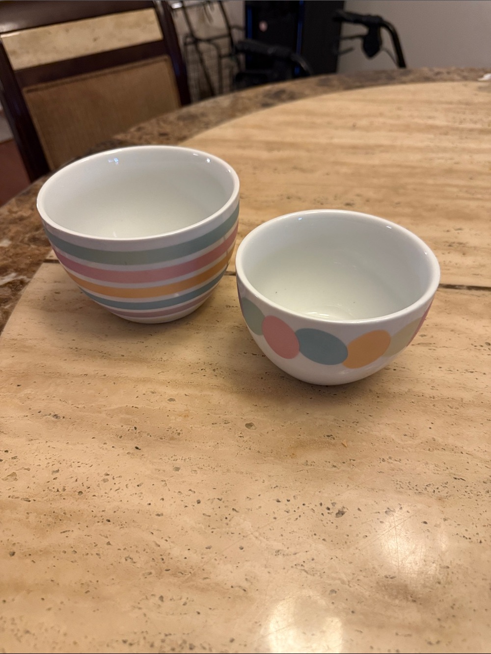 Set of two crate&barrel nesting bowls